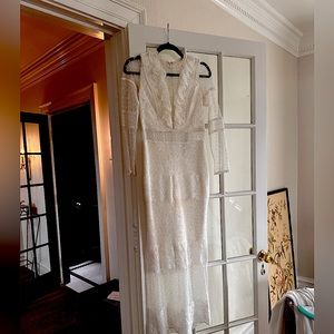 Alexis white sheer dress